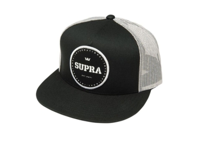 Supra TRI-BLOCK TRUCKER Hats Black/Grey | AU-81456